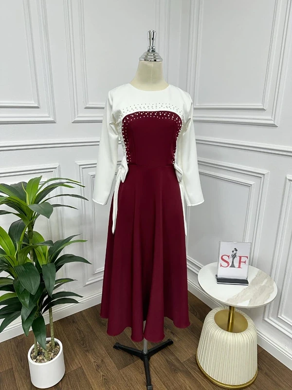 فستان نسائي ميد  كريب استرتش